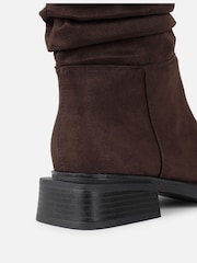 Simmi London Brown Amrose Ruched Heeled Boots - Image 3 of 4