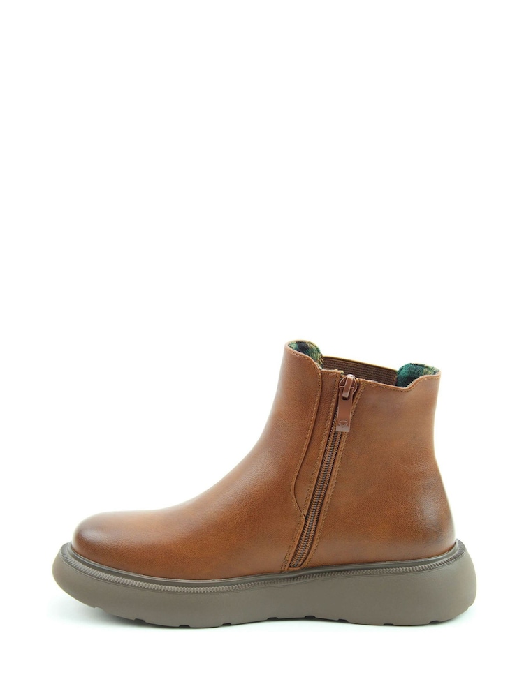 Heavenly Feet Azalea Ankle Brown Boots - Image 2 of 6