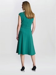 Gina Bacconi Green Mary Belted Dress - Image 2 of 4