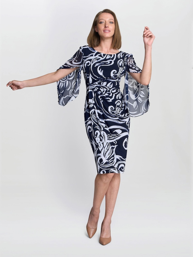 gina bacconi blue dress Botanic Muse Maxi Dress Light Blue/White / M