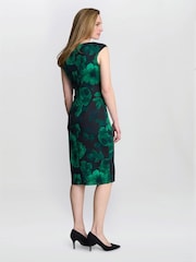 Gina Bacconi Green Candice Floral Dress - Image 2 of 5