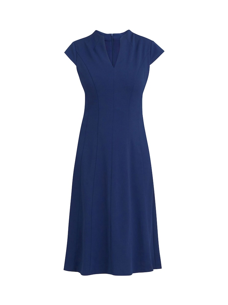 Gina Bacconi Blue Maxene Fit And Flare Midi Dress - Image 5 of 5 Gina Bacconi Blue Maxene Fit And Flare Midi Dress - Image 5 of 5