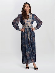Gina Bacconi Blue Renata Boho Dress - Image 3 of 6
