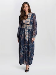 Gina Bacconi Blue Renata Boho Dress - Image 5 of 6