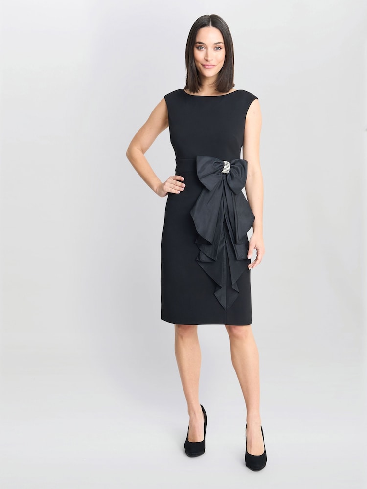 Arabella Crepe Taffeta Combo Dress - Image 1 of 5