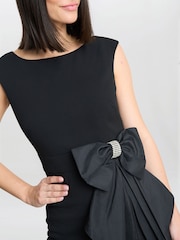 Arabella Crepe Taffeta Combo Dress - Image 4 of 5