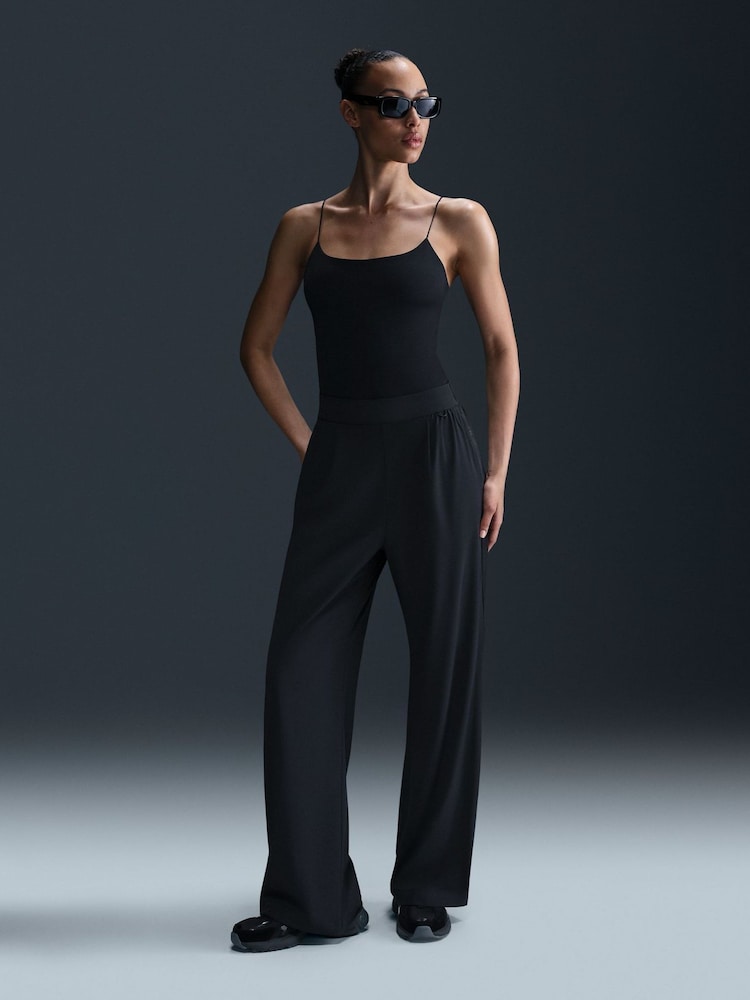 Nike Black 24.7 PerfectStretch Dri-FIT High-Waisted Wide Leg Trousers - Image 1 of 6 Nike Black 24.7 PerfectStretch Dri-FIT High-Waisted Wide Leg Trousers - Image 1 of 6