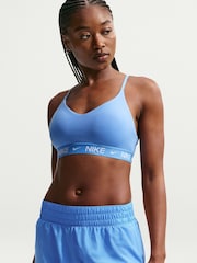 Albastru - Pantaloni scurți Nike One Dri-FIT Mid-Rise 3" 2-în-1 - Imaginea 5 din 6