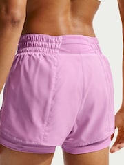 Nike Purple One Dri-FIT Mid-Rise 3" 2-in-1 Shorts - Image 4 of 6