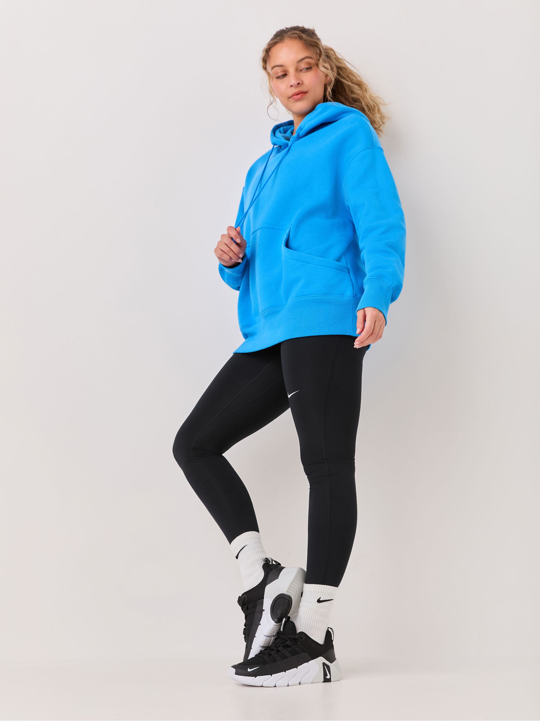 Buy Nike Photo Blue Overhead Phoenix Oversized Fleece Hoodie from