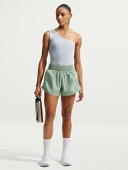 Nike Steam Green One Dri-FIT Brief-Lined High Waisted 5 Inch Shorts - Image 3 of 6