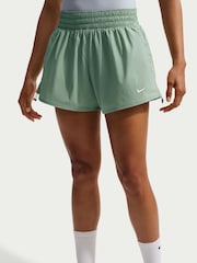 Nike Steam Green One Dri-FIT Brief-Lined High Waisted 5 Inch Shorts - Image 4 of 6