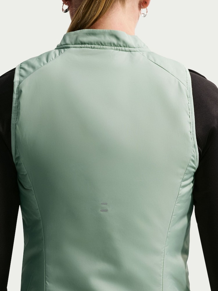Nike Steam Green Tempo Repel Warm Running Gilet - Image 5 of 5 Nike Steam Green Tempo Repel Warm Running Gilet - Image 5 of 5