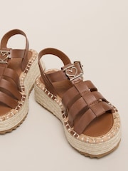 Lipsy グラディエーター ハートチャーム エスパドリーユ フラットフォーム サンダル - 画像 4 / 4