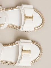 Lipsy 編み込み ボウディテール ツーパート ビーズ エスパドリーユサンダル - 画像 3 / 4