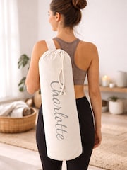 Loveabode Natural Personalised Name Carry Bag For Yoga and Pilates Mat - Image 3 of 4