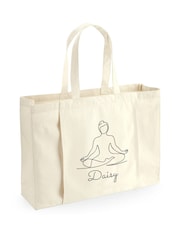 Loveabode Natural Personalised Mantra Yoga Bag With Yoga/Pilates Mat Holder - Image 2 of 4