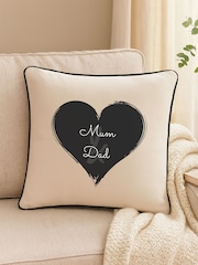 Personalised Coloured Heart Cushion by Loveabode - Image 3 of 3