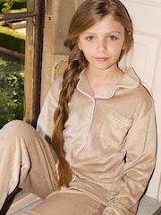 The Little Tailor Kids Luxury Soft Touch Velour Christmas Pyjamas - Image 2 of 13