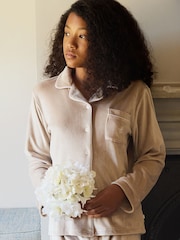 The Little Tailor Kids Luxury Soft Touch Velour Christmas Pyjamas - Image 4 of 13