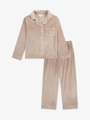 The Little Tailor Kids Luxury Soft Touch Velour Christmas Pyjamas - Image 5 of 13
