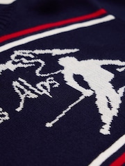 The Little Tailor 'Les Alps' Slim Fit Cream Light Ski Christmas Jumper - Image 6 of 7