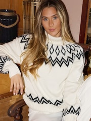 The Little Tailor Diamond Fairisle Knitted Christmas Jumper - Image 1 of 1