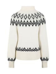 Cream - The Little Tailor Diamond Fairisle Knitted Christmas Jumper - Slika 3 iz 5