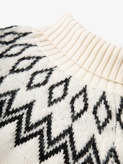 Cream - The Little Tailor Diamond Fairisle Knitted Christmas Jumper - Slika 4 iz 5