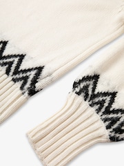 Cream - The Little Tailor Diamond Fairisle Knitted Christmas Jumper - Slika 5 iz 5
