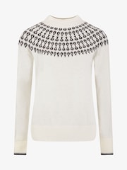 Creme - The Little Tailor Smart Fairisle Funnel Neck Knit Jumper - Bild 8 von 10