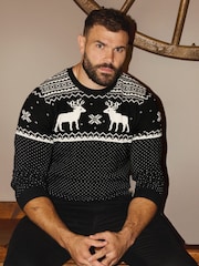 Christmas Reindeer Fairisle Pattern Jumper - Image 1 of 3