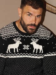 Christmas Reindeer Fairisle Pattern Jumper - Image 2 of 3