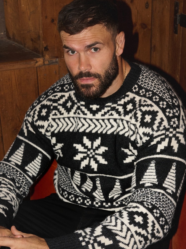 The Little Tailor Chunky Two Tone Fairisle Jumper - Image 1 of 3 The Little Tailor Chunky Two Tone Fairisle Jumper - Image 1 of 3