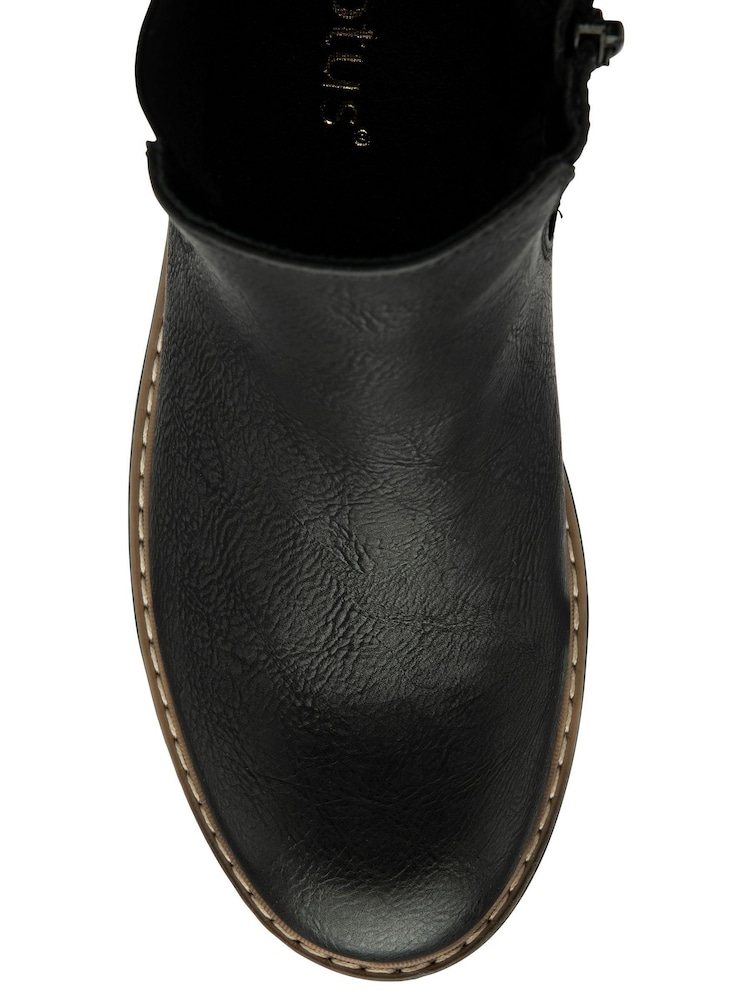 Lotus Black Wide Fit Wide Fit Casual Ankle Boots - Image 3 of 3