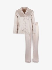 Natural - The Little Tailor Satin Button Through Pyjamas - Imagen 6 de 15