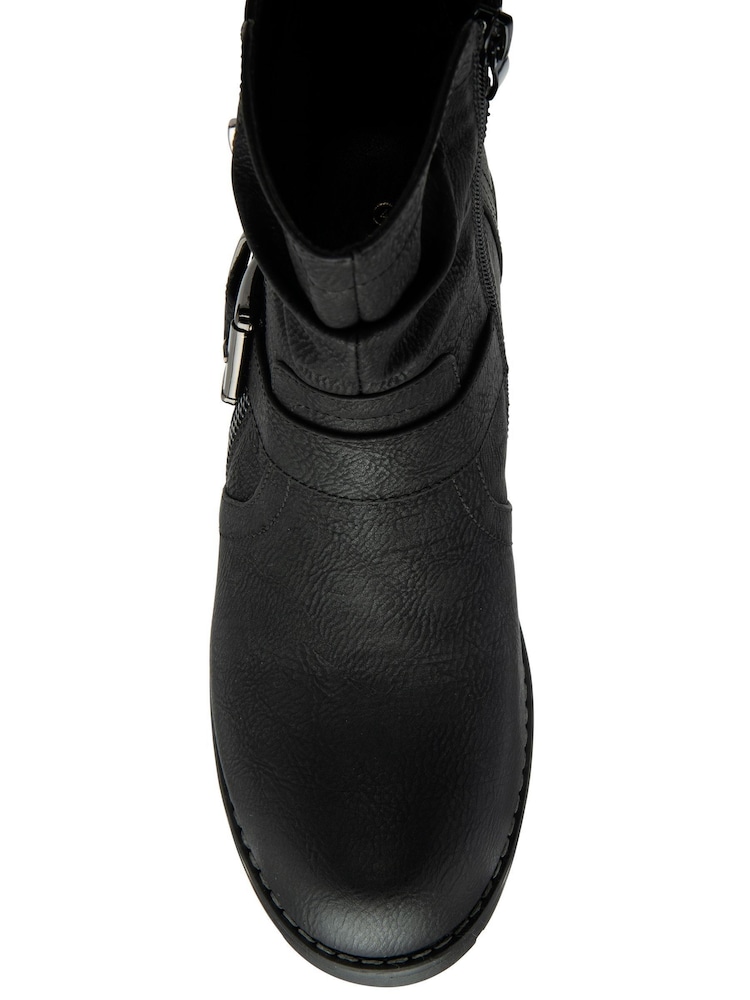 Lotus Black Wide Fit Casual Ankle Boots - Image 4 of 4 Lotus Black Wide Fit Casual Ankle Boots - Image 4 of 4