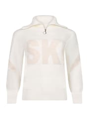 The Little Tailor Zip Neck Relaxed Fit Ski Christmas Jumper - Image 6 of 9