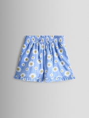JoJo Maman Bébé Yellow & Blue Daisy 2-Pack Frill Shorts - Image 2 of 7