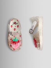 JoJo Maman Bébé Pink Strawberry 3D Jelly Sandals - Image 3 of 5