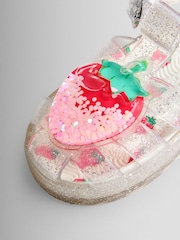 JoJo Maman Bébé Pink Strawberry 3D Jelly Sandals - Image 5 of 5