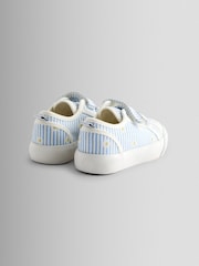 JoJo Maman Bébé Blue Daisy Double Strap Canvas Pumps - Image 2 of 4