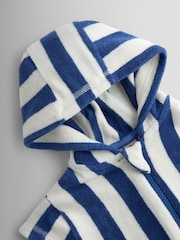 JoJo Maman Bébé Navy Stripe Towelling All-In-One - Image 3 of 4