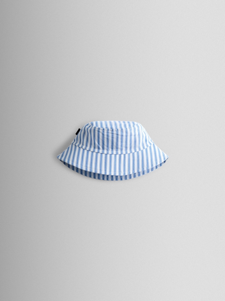 JoJo Maman Bébé Navy Stripe Bucket Hat - Image 1 of 4