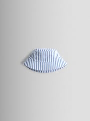 JoJo Maman Bébé Navy Stripe Bucket Hat - Image 2 of 4