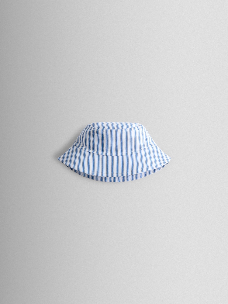 JoJo Maman Bébé Navy Stripe Bucket Hat - Image 2 of 4