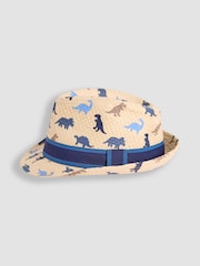 JoJo Maman Bébé Natural Dinosaur Trilby Hat - Image 1 of 3