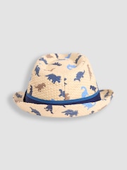 JoJo Maman Bébé Natural Dinosaur Trilby Hat - Image 3 of 3