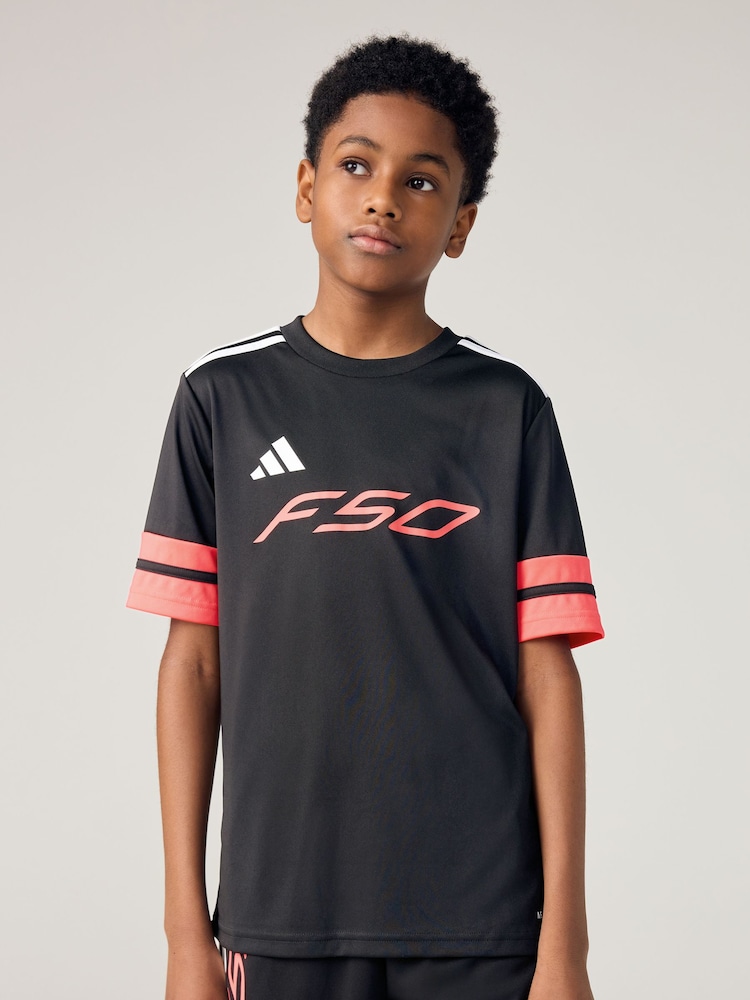 adidas Black/Red F50 Jersey Short Sleeve T-Shirt - Image 1 of 12