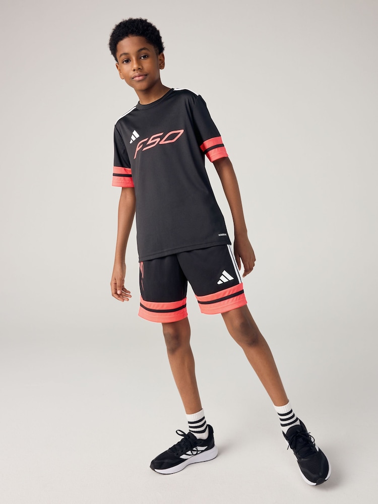 adidas Black/Red F50 Jersey Short Sleeve T-Shirt - Image 2 of 12